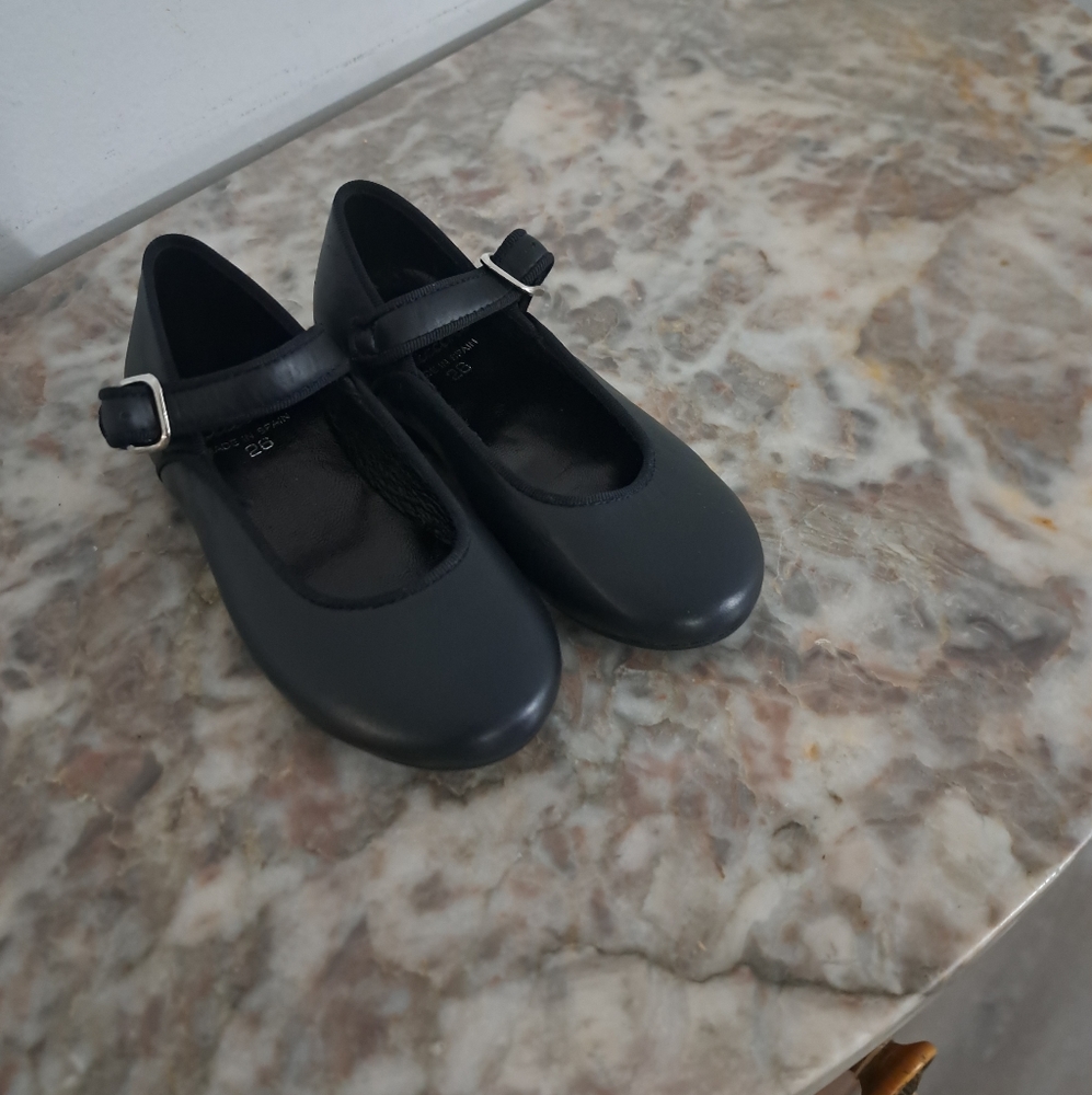 Luccini Kids Girls Black Leather Dress Shoes Size 26 (US 9.5) New Unboxed